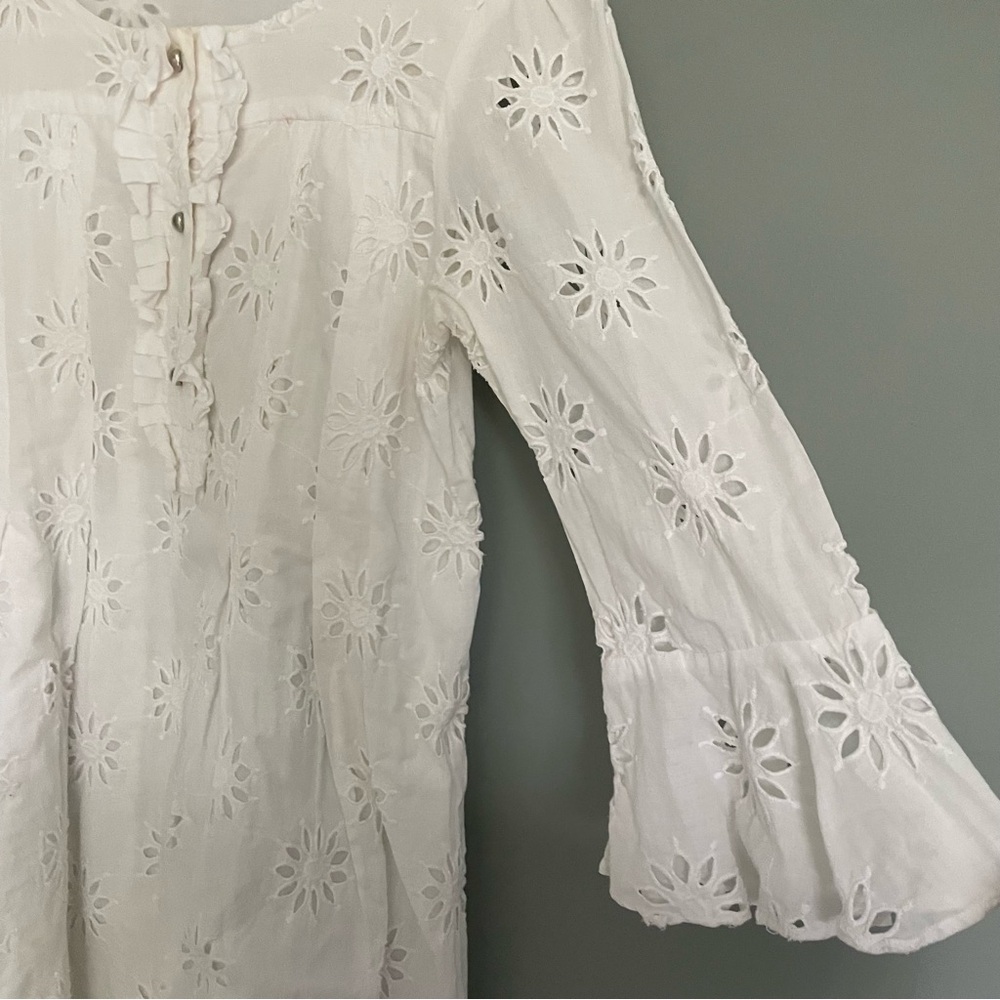 ViX Paula Hermanny Wendy White Eyelet Lace Mini Dress | Coverup - Picture 5 of 11